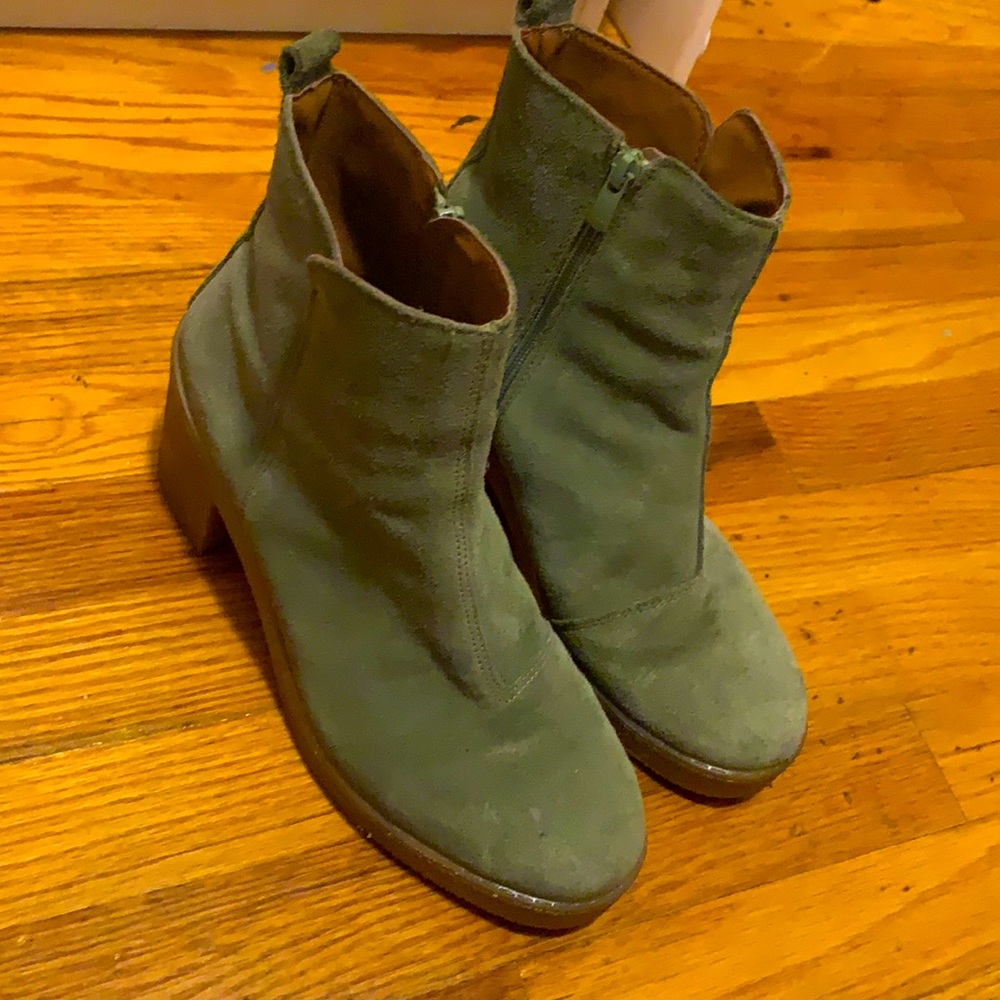 Topshop Green suede Boots